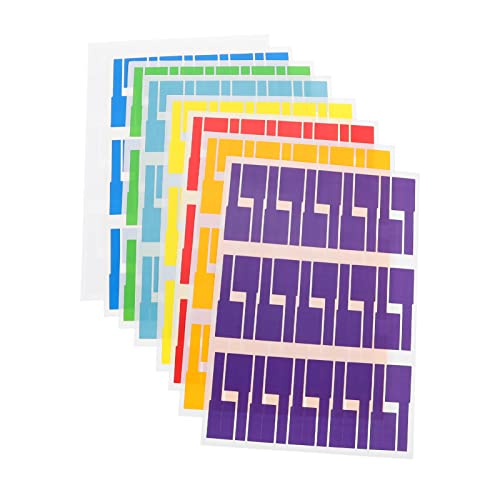Gatuida 40 Blatt Netzwerkkabel Etiketten Selbstklebende Wasserdichte und Ölbeständige Kabelbeschriftungsaufkleber Verschiedenen Farben zur Kabelorganisation für Zuhause und Büro von Gatuida