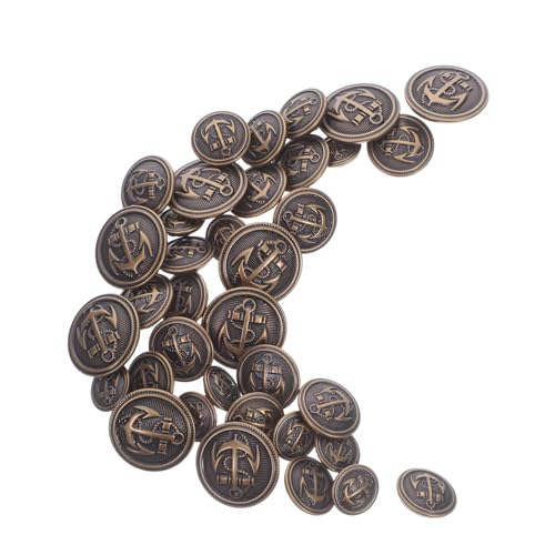Gatuida 40 Stück Antike Blazerknöpfe Für Herrenanzüge, Sportmäntel, 15 Mm, 18 Mm, 20 Mm, 25 Mm, Metallschaft, Blazerknöpfe-set Zum Nähen Von Mänteln Und Anzügen (kaffee) von Gatuida
