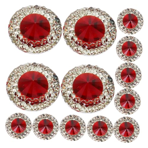 Gatuida 40 Stück Diy Handwerksmaterial für Schmuck Haarspangen und Nagelkunst Glitzernde Flachrücken Rubinsteine für Dekorationen von Gatuida