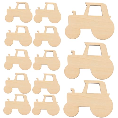 Gatuida 40 Stück Holztraktor Diy Holzspäne Zum Malen Unvollendetes Holzhandwerk Holzausschnitt Ornamente Holzausschnitte Unfertige Holzscheiben Holzspäne Selber Machen Beige von Gatuida