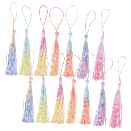 Gatuida 40 Stück Mini Quasten Lesezeichen Farbverlauf Dekorative Troddeln für DIY Bastelprojekte Mädchen Bunte Kleine Lesezeichen Charm Gatuida 40 Stück Mini Quasten Lesezeichen Farbverlauf Dekorative Troddeln für DIY Bastelprojekte Mädchen Bunte Kleine Lesezeichen Charm von Gatuida