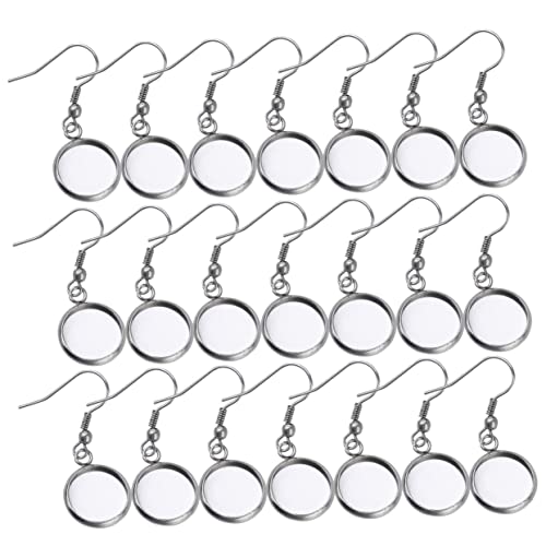 Gatuida 40 Stück Ohrhakenohrhalter schmuckherstellung schmuck machen Ohrring Schmuck Einstellung Set zur Herstellung von Ohrringen silberne Ohrhänger Herstellung von Ohrschmuck Silver von Gatuida