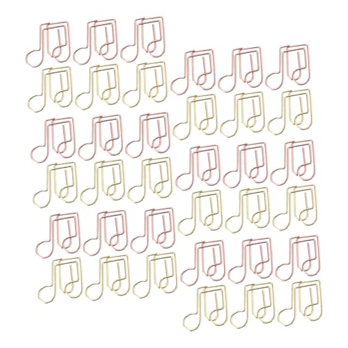 Gatuida 40 Stück Teiliges Metall Büroklammern in Musiknotenform Einzigartige Dekorative Clips für Dokumente und Dateien Kreative Büroklammern in Gold und Roségold für Schule Büro und Gatuida 40 Stück Teiliges Metall Büroklammern in Musiknotenform Einzigartige Dekorative Clips für Dokumente und Dateien Kreative Büroklammern in Gold und Roségold für Schule Büro und von Gatuida