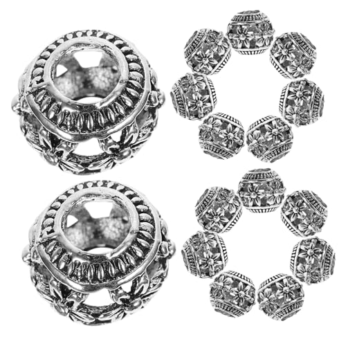 Gatuida 40 Stück Teiliges Metallperlen Hohlrund Vintage Spacer Beads aus Legierung für Schmuckherstellung DIY Armbänder Halsketten Bastelzubehör Gatuida 40 Stück Teiliges Metallperlen Hohlrund Vintage Spacer Beads aus Legierung für Schmuckherstellung DIY Armbänder Halsketten Bastelzubehör von Gatuida