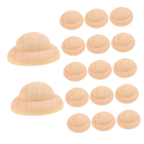 Gatuida 40 Stück Unfertige Holz Puppenhüte für Unbemalte Holzfiguren zum Basteln DIY für Fantasievolles für Raumdekoration und Malprojekte Gatuida 40 Stück Unfertige Holz Puppenhüte für Unbemalte Holzfiguren zum Basteln DIY für Fantasievolles für Raumdekoration und Malprojekte von Gatuida