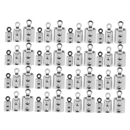 Gatuida 400 Stück Edelstahl Schmuckverschluss Endkappen für Lederband Stabile Quetschperlen Clips Vielseitig für DIY Armband und Halskette Herstellung Langlebig und Einfach Anzuwenden Gatuida 400 Stück Edelstahl Schmuckverschluss Endkappen für Lederband Stabile Quetschperlen Clips Vielseitig für DIY Armband und Halskette Herstellung Langlebig und Einfach Anzuwenden von Gatuida