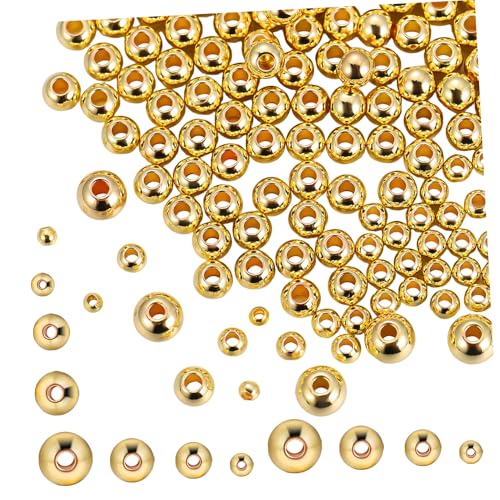 Gatuida 400 Stück Metall Spacer Beads Goldfarbig Kupfer Perlen für Schmuckherstellung Armband DIY Charms mit Farbbeständigkeit und Vielseitigen Gatuida 400 Stück Metall Spacer Beads Goldfarbig Kupfer Perlen für Schmuckherstellung Armband DIY Charms mit Farbbeständigkeit und Vielseitigen von Gatuida