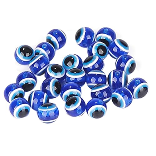 Gatuida 400 Stück Resin Runde Blaue Augenperlen DIY Spacer Perlen für Armbänder Halsketten Schmuckherstellung Bastelperlen Kunsthandwerk Zubehör von Gatuida
