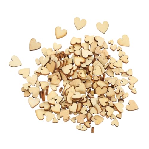 Gatuida 400 Stück Teiliges Holzherzen zum Basteln Kleine Holzscheiben in Herzform Glatte Oberfläche Vielseitig Bemalbar und Dekorierbar für DIY Handwerk Tischdeko Hochzeit Valentinstag von Gatuida