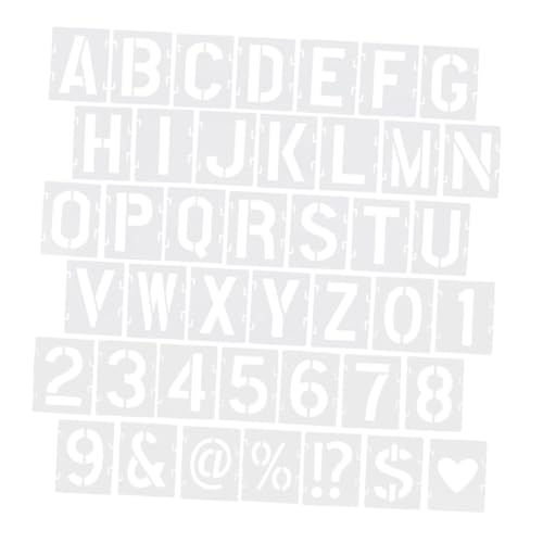 Gatuida 42 Stück Teiliges Buchstabenschablonen für DIY Projekte Wiederverwendbare Schablonen für Buchstaben Zahlen und für Holz Wände Stoffe und Kreative Dekorationen Gatuida 42 Stück Teiliges Buchstabenschablonen für DIY Projekte Wiederverwendbare Schablonen für Buchstaben Zahlen und für Holz Wände Stoffe und Kreative Dekorationen von Gatuida