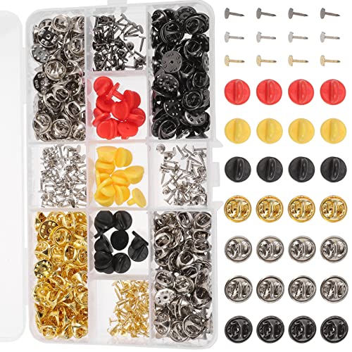 Gatuida 430 Stück Metall Broschen Rückenklemmen Anstecknadeln Ersatz für Namensschilder Vielseitige Pin Backs für Handwerk und Schmuckgestaltung Langlebigem von Gatuida