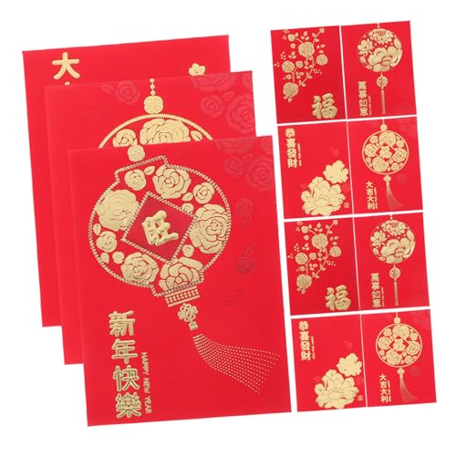 Gatuida 48 Stück Teiliges Chinesische Rote Umschläge Schlangenjahr Design Stabile Papierumschläge für Bargeld Karten Frühlingsfest Hochzeit Geburtstag Vielseitig Verwendbar von Gatuida