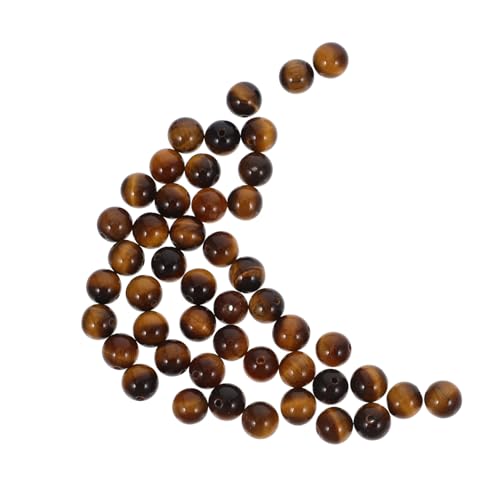 Gatuida 48 Stück Teiliges Natürliche Tigerauge Rundperlen Spacer Beads für DIY Armbänder Halsketten Schmuckherstellung Vielseitige Schmuckperlen für Herren und Damen von Gatuida
