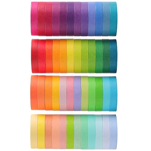 Gatuida 48Rollen Buntes Washi Tape DIY Klebeband für Scrapbooking Journaling Kreative Projekte Dekorative Papierbänder für Bastelarbeiten von Gatuida
