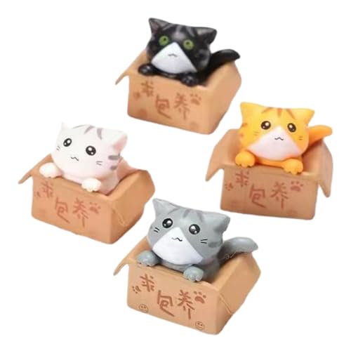 Gatuida 4Stücke Kätzchen Figuren Kreative Katzenornamente Für Mikrolandschaften Tischdekoration Und Autoschmuck Und Heimdekoration Gatuida 4Stücke Kätzchen Figuren Kreative Katzenornamente Für Mikrolandschaften Tischdekoration Und Autoschmuck Und Heimdekoration von Gatuida