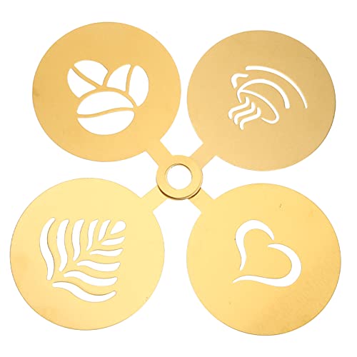 Gatuida 4Stücke Teiliges Cappuccino Kunstset Mit Schablonen Für Latte Art Dekoration Für Milch Und Heiße Einfacher Motivwechsel Und Kreative Designs von Gatuida