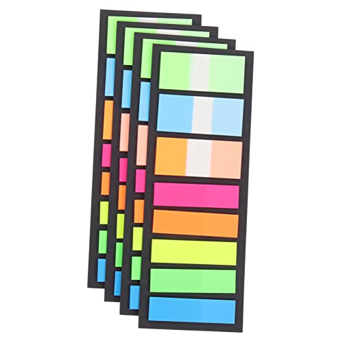 Gatuida 4Taschen Farbenfrohe Selbstklebende Lesemarkierungen Beutel Fluoreszierende Index Tabs für Schule Büro Wiederverwendbare Klebepunkte zur Seitenmarkierung Praktische von Gatuida