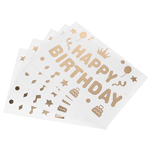 Gatuida 5 Blätter Aufkleber Happy Birthday: Happy Birthday Ballon Aufkleber, Party Brief Aufkleber Geburtstag Paster von Gatuida