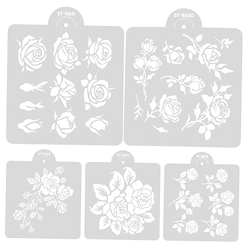 Gatuida 5 Blatt Druckvorlage Dekorative Schablonen Große Wiederverwendbare Schablonen Weihnachtsschablonen Zum Zeichnen Malen Tagebuchschablonen Rosen Malschablonen Für Wände The Gatuida 5 Blatt Druckvorlage Dekorative Schablonen Große Wiederverwendbare Schablonen Weihnachtsschablonen Zum Zeichnen Malen Tagebuchschablonen Rosen Malschablonen Für Wände The von Gatuida