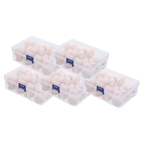 Gatuida 5 Boxen Teiliges DIY Holzgläser zum Bemalen Unbehandelte Holzdosen mit Glatter Oberfläche Leicht und Robust Kreative Bastelboxen für Desktop ornamente und Individuelle Dekoration von Gatuida