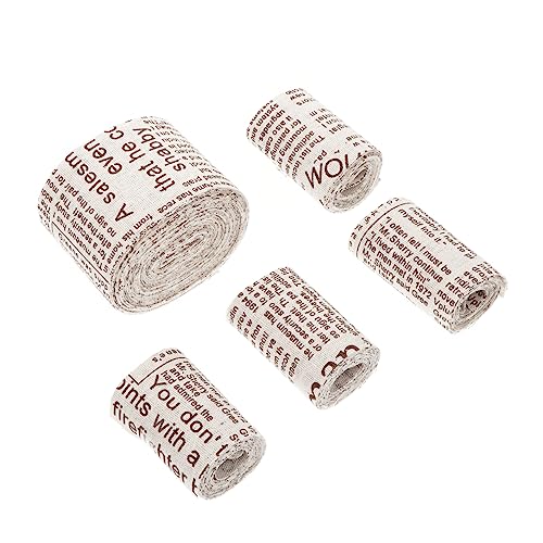 Gatuida 5 Rollen Sackleinenrolle Leinenverpackung Naturfarben Buchstaben Bastelbänder Drahtband Sackleinen Sackleinenband Sackleinenband Bauernhausband Gatuida 5 Rollen Sackleinenrolle Leinenverpackung Naturfarben Buchstaben Bastelbänder Drahtband Sackleinen Sackleinenband Sackleinenband Bauernhausband von Gatuida