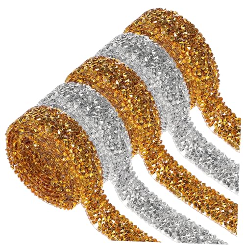Gatuida 5 Rollen Selbstklebendes Strassband Glitzerband zum Basteln Flexible Zuschneidbare Strasssteine Dekoband für Hochzeit Geschenkverpackung Handwerk DIY Verzierung Gatuida 5 Rollen Selbstklebendes Strassband Glitzerband zum Basteln Flexible Zuschneidbare Strasssteine Dekoband für Hochzeit Geschenkverpackung Handwerk DIY Verzierung von Gatuida