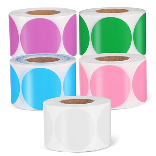Gatuida 5 Rollen Thermoetiketten Haftpapier für Namensschilder Dankeskarten und Adresskarten Wasser und Ölbeständig von Gatuida