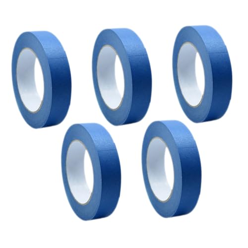 Gatuida 5 Rollen Wandklebeband Farbband Klebeband Für Wände, Keine Beschädigung Der Farbe Malerband Farbiges Abdeckband Farbiges Band Dekoratives Klebeband Blue von Gatuida