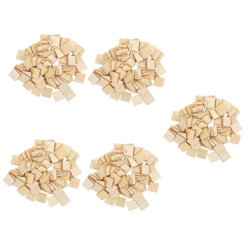 Gatuida 5 Sätze Blanko Holzchips Für Diy Bastelset Unvollendete Holzblöcke Für Kreative Projekte Holzstücke Zum Malen Und Dekorieren 100 Stück * 5 von Gatuida