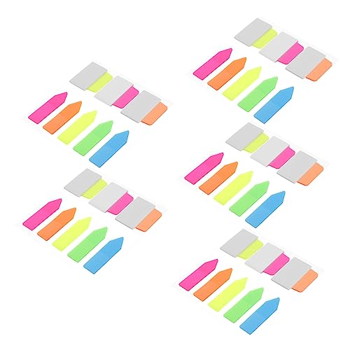 Gatuida 5 Sätze Farbenfrohe Haftnotizen Tabs Selbstklebende Seitenmarker für Bücher Praktische Annotation Sticker für Büro Schule und Zuhause von Gatuida