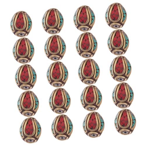 Gatuida 5 Sätze Handgemachte Buddha Perlen Nepal Messing Abstandshalter Mit Loch Für Schmuckherstellung Für Diy Und Armbänder Vielseitig Einsetzbar Für Dekoration Und 20 Stück * 5 von Gatuida