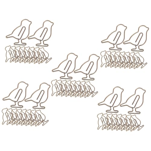 Gatuida 5 Sätze Kreative Büroklammern Form Von Vögeln Niedliche Metallklammern Für Notizen Dokumente Und Bürobedarf Für Scrapbooking Und 20 Stück * 5 von Gatuida