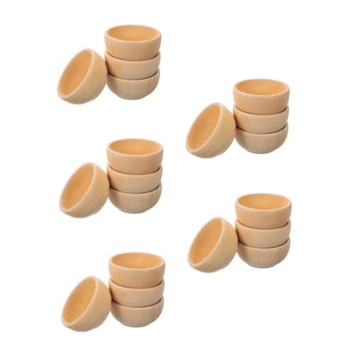 Gatuida 5 Sätze Teiliges Holzschalen Set Unlackiertem Holz Diy Holzspielzeug Für Kreative Dekoration Für Bastelprojekte 4 Stück * 5 von Gatuida