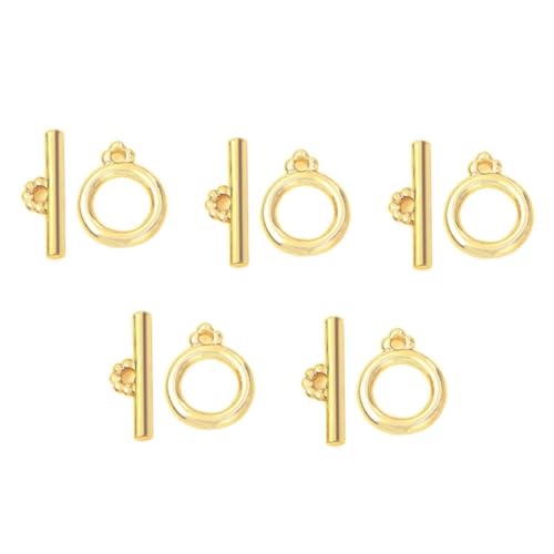 Gatuida 5 Sätze Teiliges Metall Toggle Verschlüsse für Armbänder Einzigartige T Bar Verschlüsse für DIY Schmuckherstellung Geeignet für Halsketten Armbänder Fußkettchen und Mehr von Gatuida