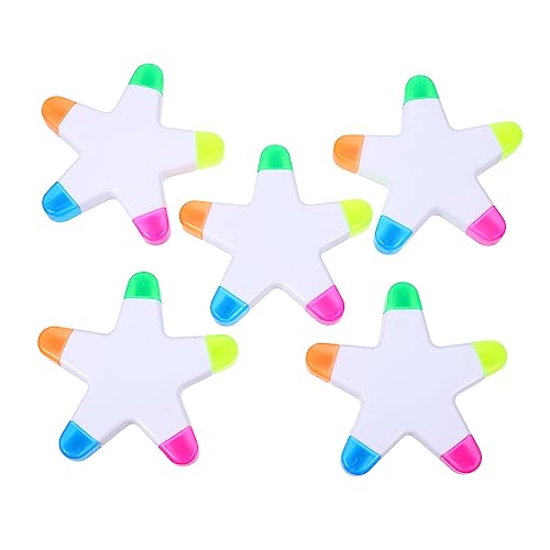 Gatuida 5 Stück Fluoreszierende Textmarker in Sternform Farbige Marker für Schüler Kreative Gestaltung Vielseitig zum Markieren Zeichnen und Hervorheben im Schul und Büroalltag Gatuida 5 Stück Fluoreszierende Textmarker in Sternform Farbige Marker für Schüler Kreative Gestaltung Vielseitig zum Markieren Zeichnen und Hervorheben im Schul und Büroalltag von Gatuida