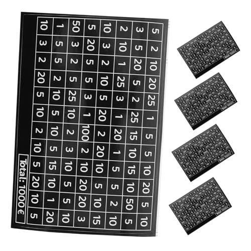 Gatuida 5 Stück Geldspar Challenge Aufkleber für Sparschweine Euro Spar Tracker Sticker zur Budgetplanung Geeignet für Holzkassen und Geldboxen Schwarz Gatuida 5 Stück Geldspar Challenge Aufkleber für Sparschweine Euro Spar Tracker Sticker zur Budgetplanung Geeignet für Holzkassen und Geldboxen Schwarz von Gatuida