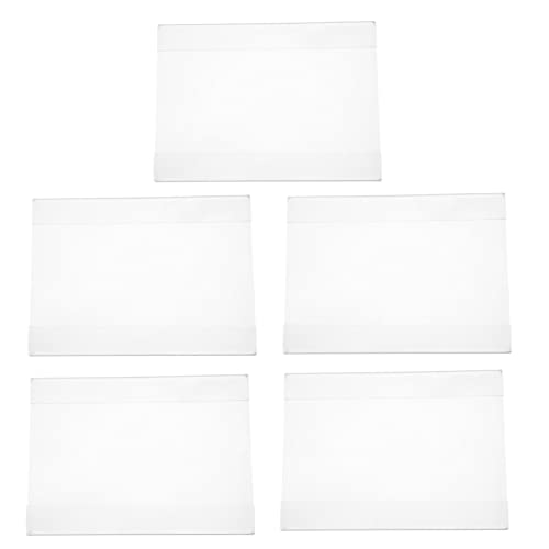 Gatuida 5 Stück Klarer Acryl Preisdisplay Halter für Etiketten für Supermärkte und Einzelhandel Leicht und Platzsparend Einfache Handhabung und Hochwertige Verarbeitung von Gatuida