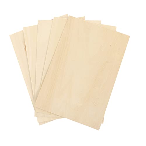 Gatuida 5 Stück Lindenholzlaminat bastelholzplatte woodwork Holzartikel Holzdekoration Lindenholzbrett plywood unvollendet für Bretter Planke graviert Holzausschnitte Holzhandwerk hölzern von Gatuida