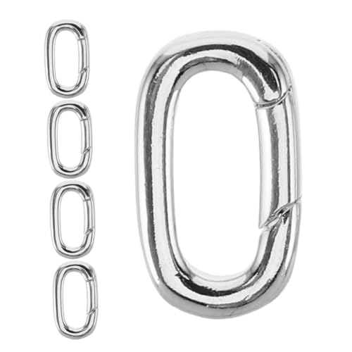 Gatuida 5 Stück Ovale Karabiner Verschlüsse Kupfer Sichere Schmuckverbinder für Halsketten Armbänder Anhänger Schlüsselanhänger Leichter Diy Schmuckverschluss Mittelgroß Silberfarben Gatuida 5 Stück Ovale Karabiner Verschlüsse Kupfer Sichere Schmuckverbinder für Halsketten Armbänder Anhänger Schlüsselanhänger Leichter Diy Schmuckverschluss Mittelgroß Silberfarben von Gatuida