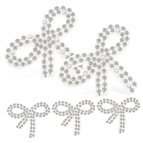 Gatuida 5 Stück Perlenschleife Kleidungsstück Applikationen Strassapparat Schleifenapplikation Strass-Patches Bogen Strassbögen glitzernder Schleifenaufnäher Hut-Patch Kristall Silber Gatuida 5 Stück Perlenschleife Kleidungsstück Applikationen Strassapparat Schleifenapplikation Strass-Patches Bogen Strassbögen glitzernder Schleifenaufnäher Hut-Patch Kristall Silber von Gatuida