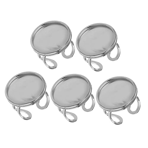 Gatuida 5 Stück Ringe Verstellbare Schmuckringe zum Basteln DIY Schmuckherstellung Runde Ringblenden für Kreative Bastelprojekte Innendurchmesser Langlebig und Komfortabel von Gatuida