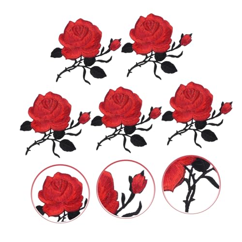 Gatuida 5 Stück Rosen stickerei Aufnäher zum Aufbügeln Rote Blumen Applikationen aus Beständigem Stickgarn Dekorative und Praktische Kleidungsreparatur Patches für DIY Kleidung Jeans Gatuida 5 Stück Rosen stickerei Aufnäher zum Aufbügeln Rote Blumen Applikationen aus Beständigem Stickgarn Dekorative und Praktische Kleidungsreparatur Patches für DIY Kleidung Jeans von Gatuida