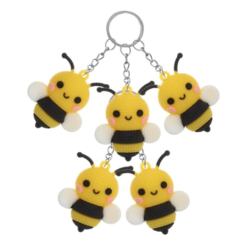 Gatuida 5 Stück Süßer Cartoon Bienen Schlüsselanhänger Teiliges für Party Taschen Deko und Schlüssel aus Langlebigem und Gefertigt Gatuida 5 Stück Süßer Cartoon Bienen Schlüsselanhänger Teiliges für Party Taschen Deko und Schlüssel aus Langlebigem und Gefertigt von Gatuida