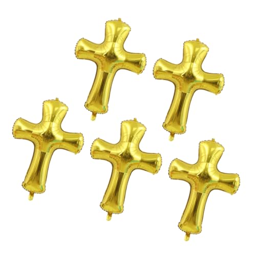 Gatuida 5 Stück Taufballons Ballongirlande Streifen Ballongewichte Gedenkballons Erinnerungsballons Ballon Gedenkballon Deko Dschungeltierballons Aluminiumfolie Golden von Gatuida