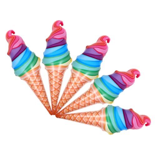 Gatuida 5 Stück Teiliges Aufblasbare Eiscreme Toys Große Eistüte Partydekoration und Mitgebsel für Geburtstagsfeiern und Hochzeiten Luftdicht und Auffällig von Gatuida