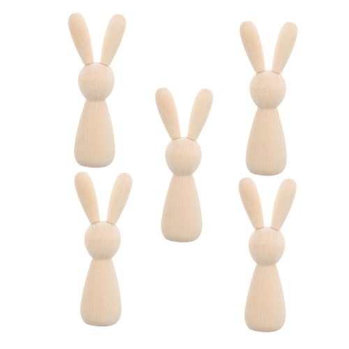 Gatuida 5 Stück Teiliges DIY Holzkaninchen Dekorationsset Unlackierte Holzfiguren für Kreative Bastelprojekte für Ostern und Festlichkeiten Gatuida 5 Stück Teiliges DIY Holzkaninchen Dekorationsset Unlackierte Holzfiguren für Kreative Bastelprojekte für Ostern und Festlichkeiten von Gatuida