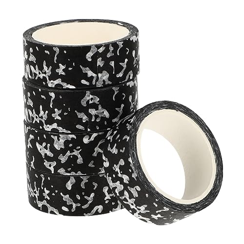 Gatuida 5 Stück Teiliges DIY Scrapbooking Klebeband mit Kuhmuster Wasserdichtes Dekorationsband für Handwerk Kunst und Verpackung von Gatuida