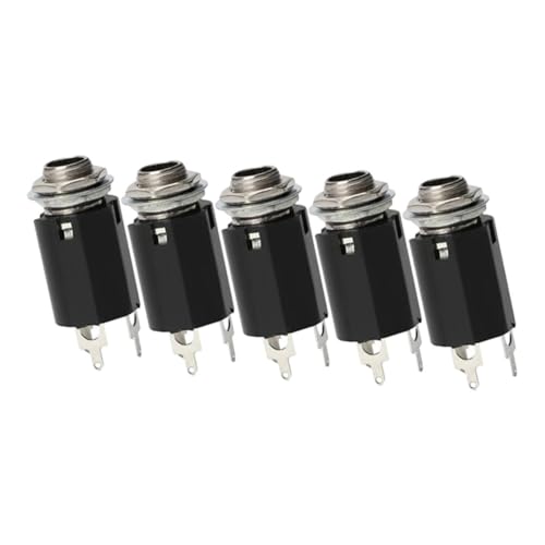 Gatuida 5 Stück Teiliges Gitarren Ausgangsbuchse aus Metall Langlebige Einfache Montage Stabile Signalübertragung für Elektrische Gitarren Zubehör für Musiker Gatuida 5 Stück Teiliges Gitarren Ausgangsbuchse aus Metall Langlebige Einfache Montage Stabile Signalübertragung für Elektrische Gitarren Zubehör für Musiker von Gatuida