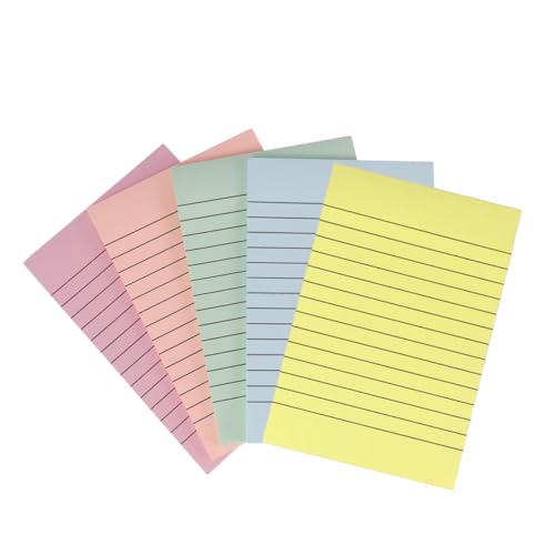 Gatuida 5 Stück Teiliges Haftnotizen Selbstklebende Liniert Gestreifte Notizzettel in Pastellfarben Wiederverwendbare Memo Pads für Büro Schule und Zuhause Praktische Haftnotizen für Gatuida 5 Stück Teiliges Haftnotizen Selbstklebende Liniert Gestreifte Notizzettel in Pastellfarben Wiederverwendbare Memo Pads für Büro Schule und Zuhause Praktische Haftnotizen für von Gatuida