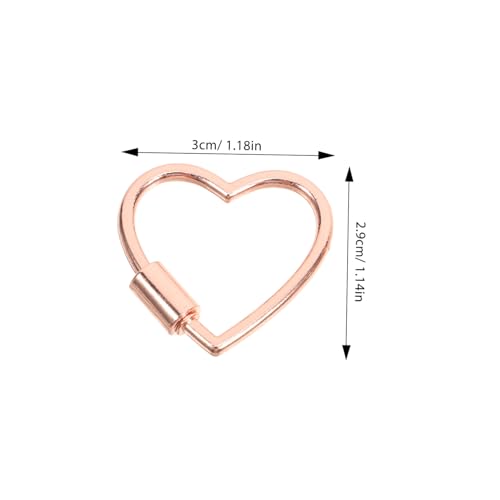 Gatuida 5 Stück Teiliges Herz Schraubverschluss aus Robustem Legierungsmetall Doppelte Öffnung Karabiner Verschluss für DIY Schmuckherstellung für Armbänder Halsketten und Gatuida 5 Stück Teiliges Herz Schraubverschluss aus Robustem Legierungsmetall Doppelte Öffnung Karabiner Verschluss für DIY Schmuckherstellung für Armbänder Halsketten und von Gatuida